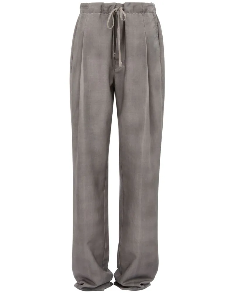 Maison Margiela Straight-Leg-Hose mit Kordelzug - Grau Grau