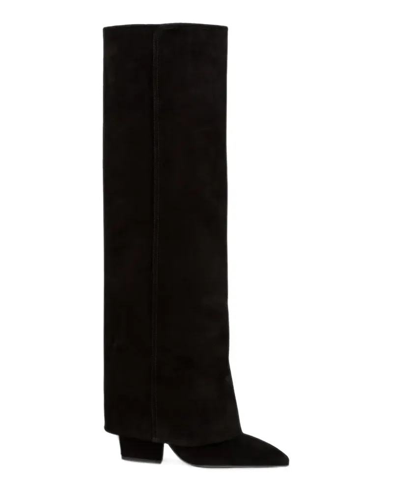 Paris Texas Jane Stiefel mit Klappe - Schwarz Schwarz