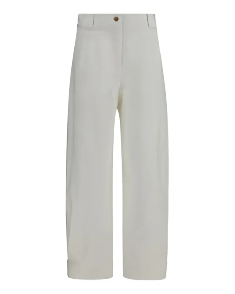 Max Mara Adorni Hose mit weitem Bein - Weiß Weiß