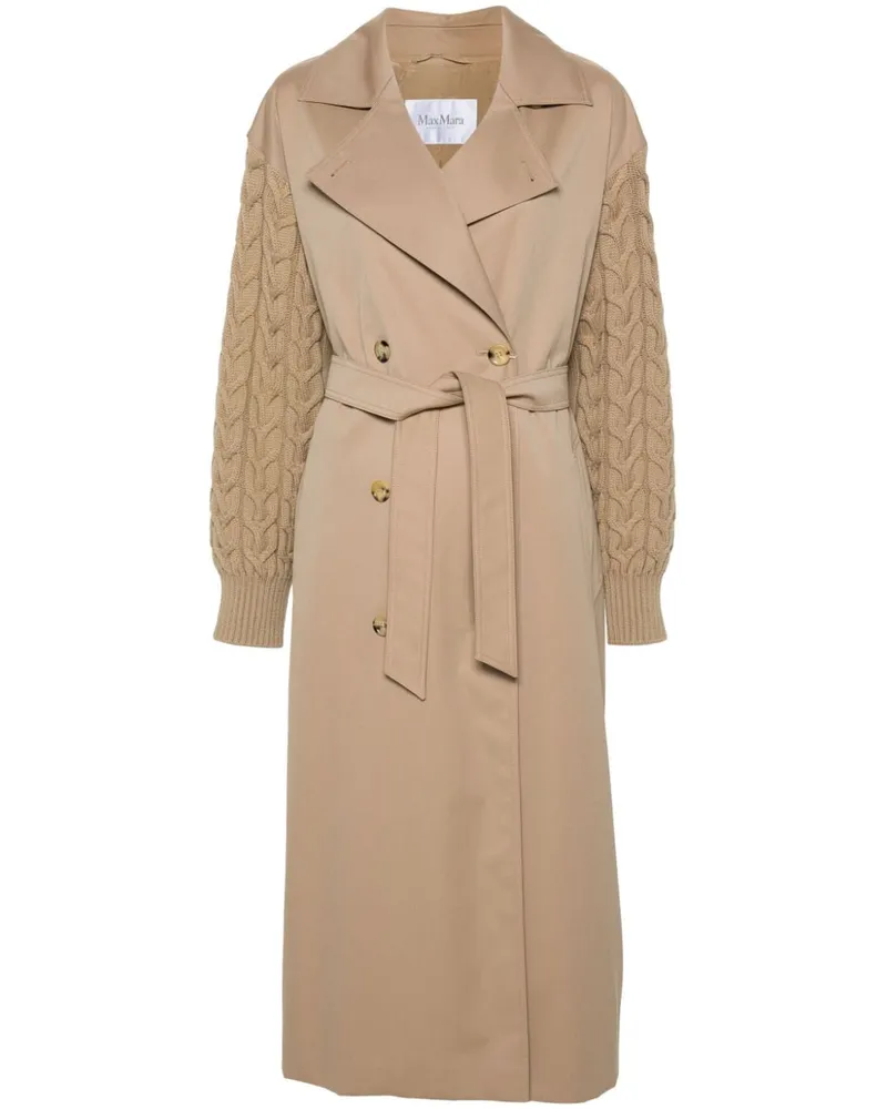 Max Mara Wasserabweisender Gabardine-Trenchcoat - Braun Braun