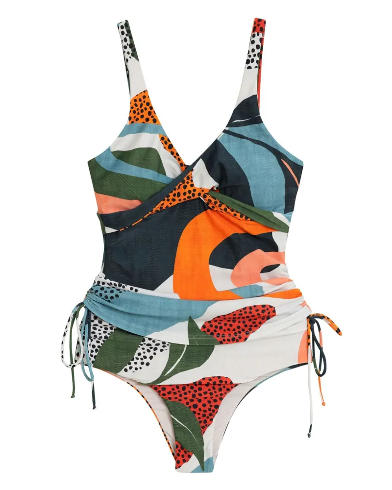 Lygia & Nanny Tankini Bruma Badeanzug mit abstraktem Print - Blau Blau