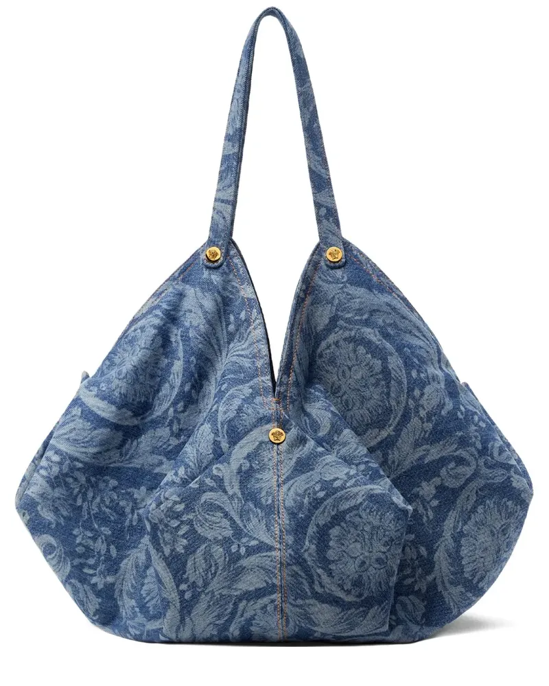 Versace Shopper mit Barocco-Print - Blau Blau