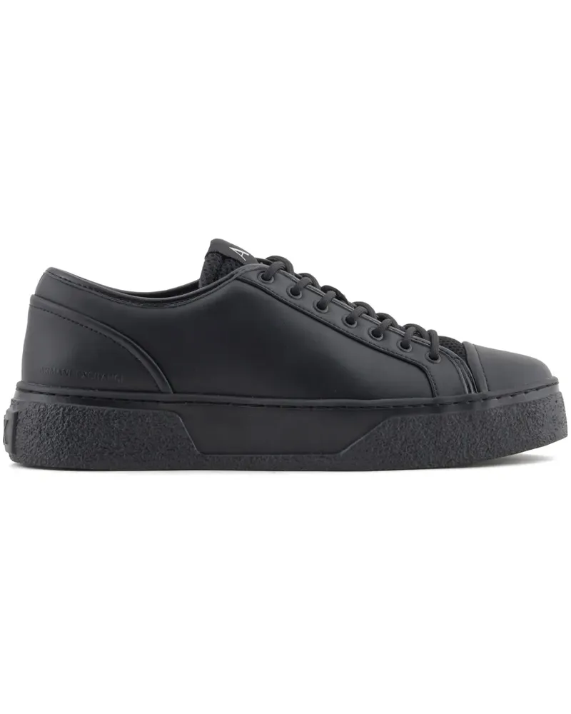 Armani Exchange Sneakers aus Leder - Schwarz Schwarz