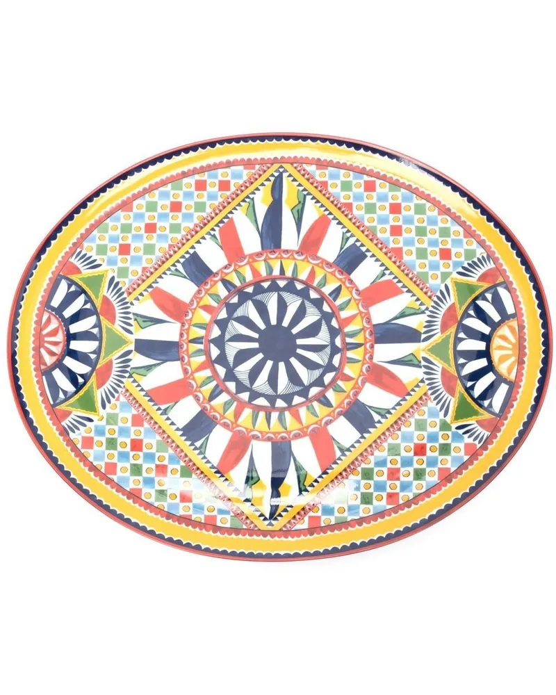 Dolce & Gabbana Carretto Siciliano Porzellanteller - Weiß Weiß