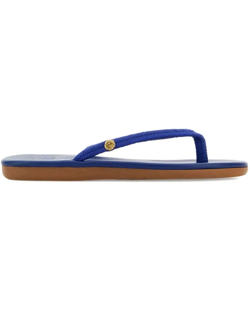 Ancient Greek Sandals Flip-Flops aus Leder - Blau Blau