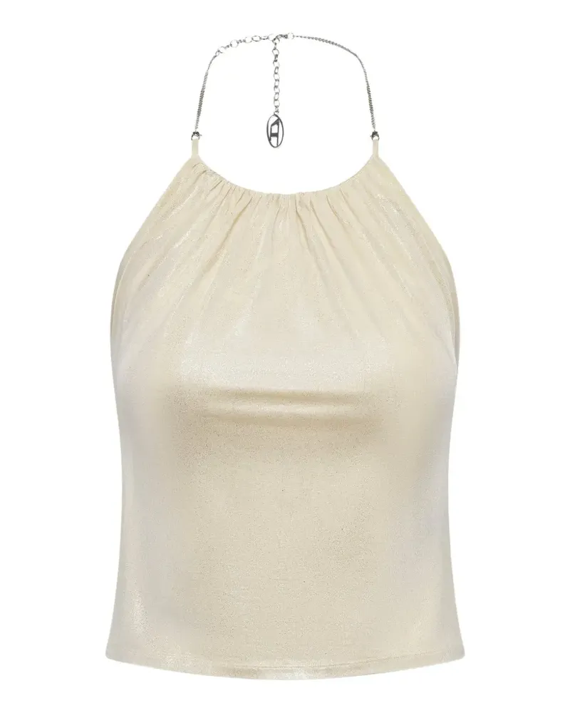 Diesel T-IRENI chain-link halter-neck top - Nude Nude