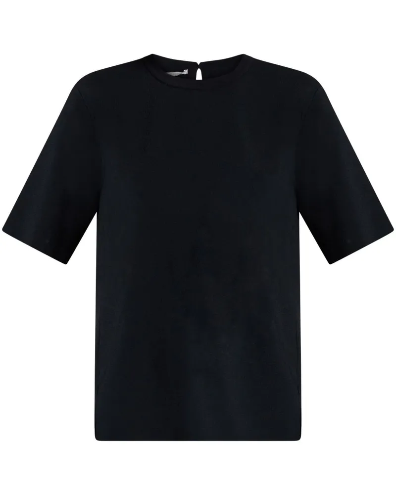 Stella McCartney T-Shirt aus Strick - Schwarz Schwarz