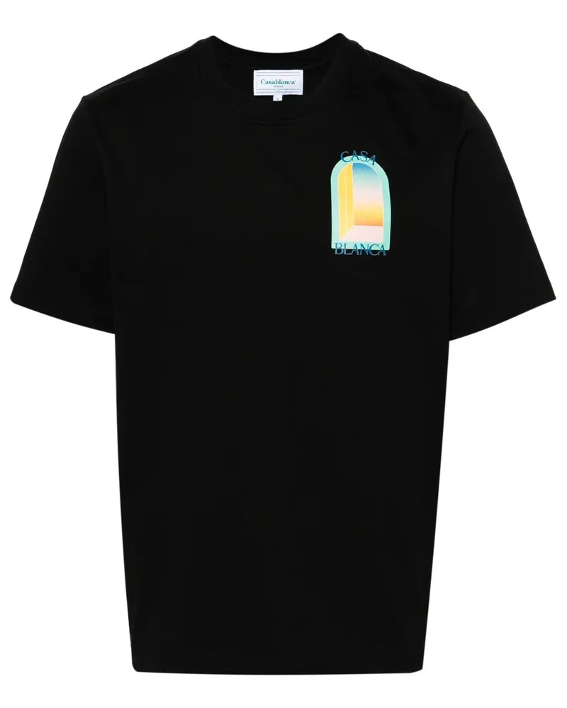 Casablanca Paris L'Arche de Nuit T-Shirt - Schwarz Schwarz