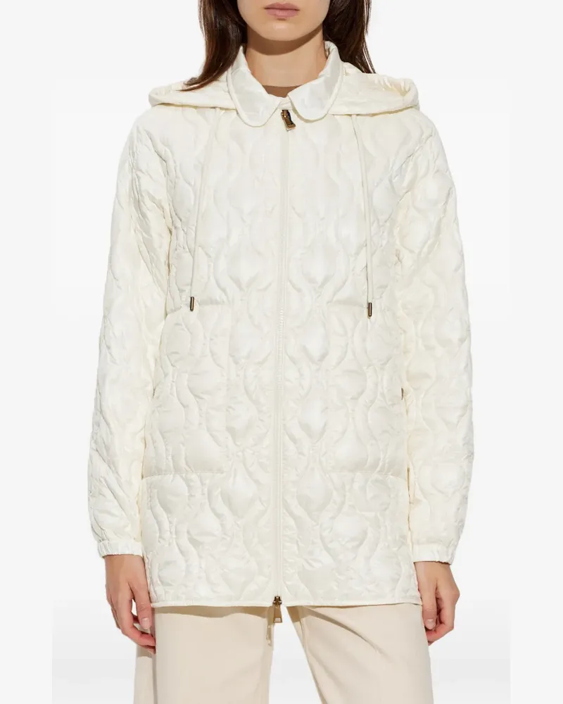 Moncler Balette geometric-quilted hooded jacket - Nude Nude