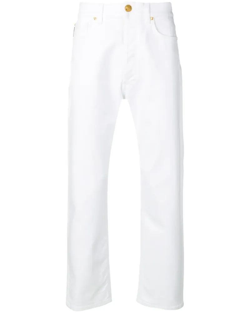 Versace Jeans mit geradem Bein - Weiß Weiß