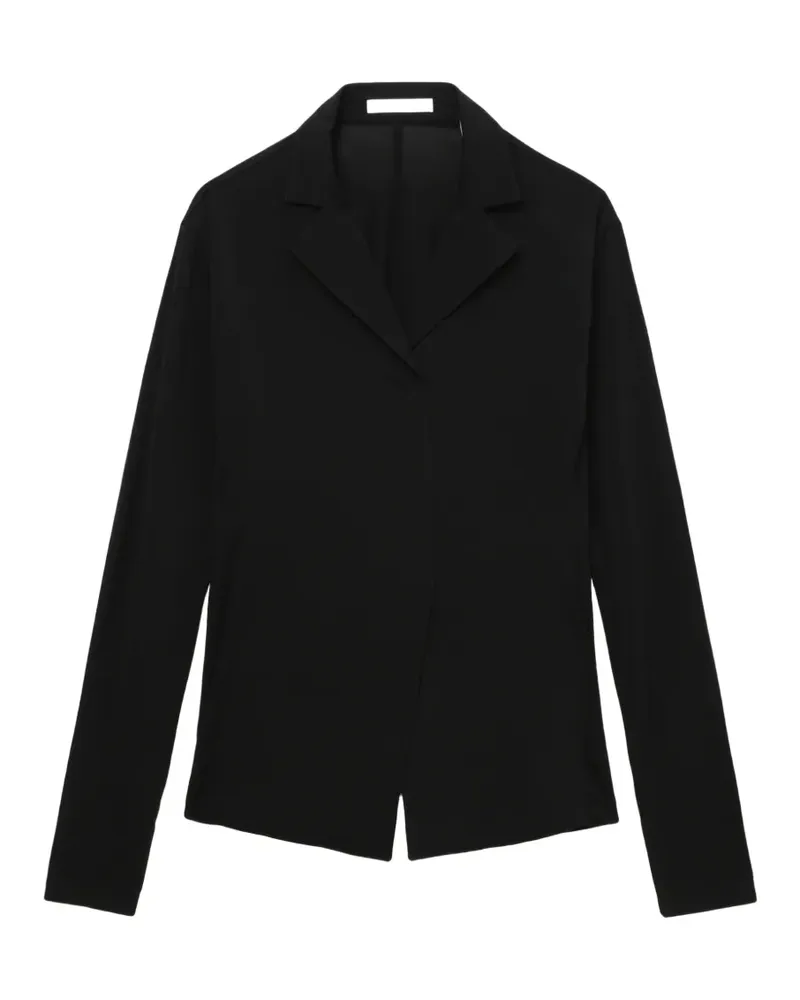 Helmut Lang Langarmshirt mit V-Ausschnitt - Schwarz Schwarz