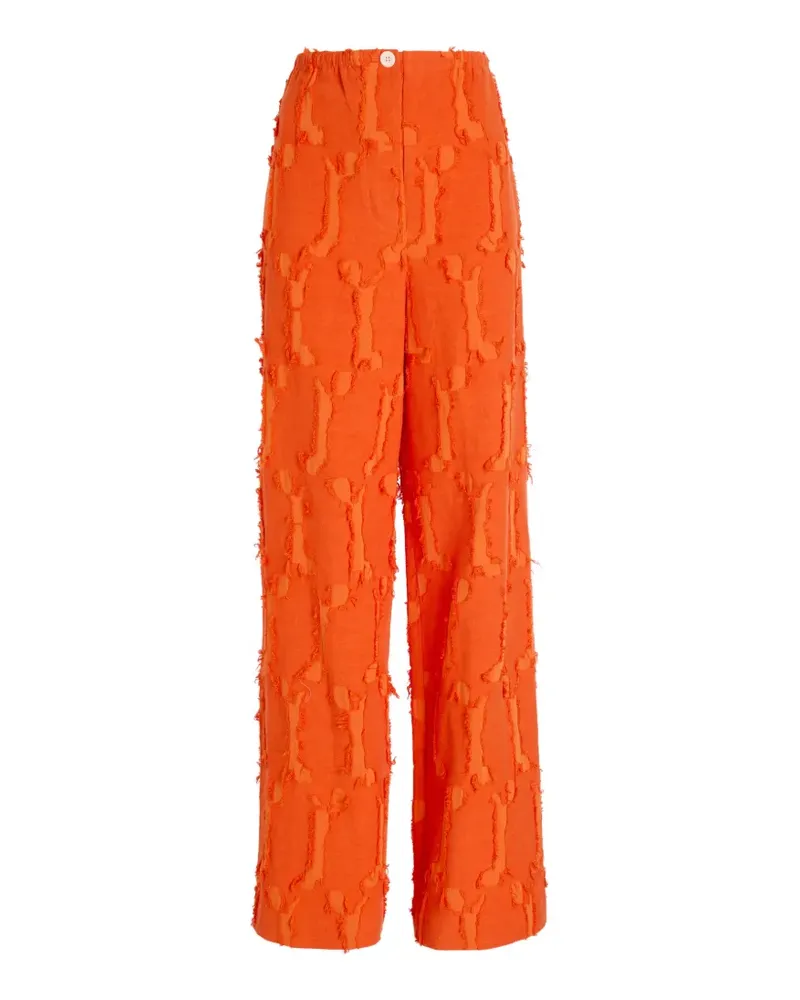 Proenza Schouler Shilo Jacquard-Hose - Orange Orange
