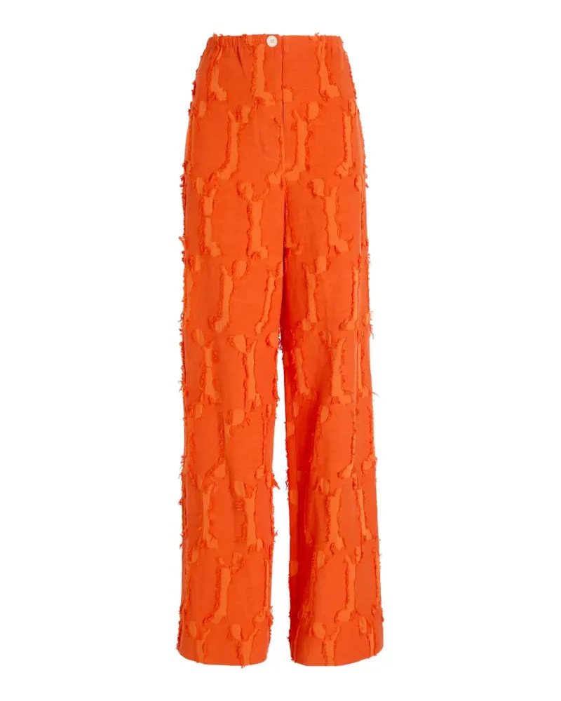 Proenza Schouler Shilo jacquard trousers - Orange Orange