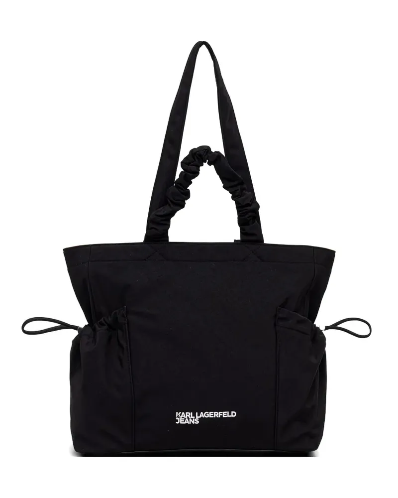 Karl Lagerfeld ruched-handle tote bag - Schwarz Schwarz