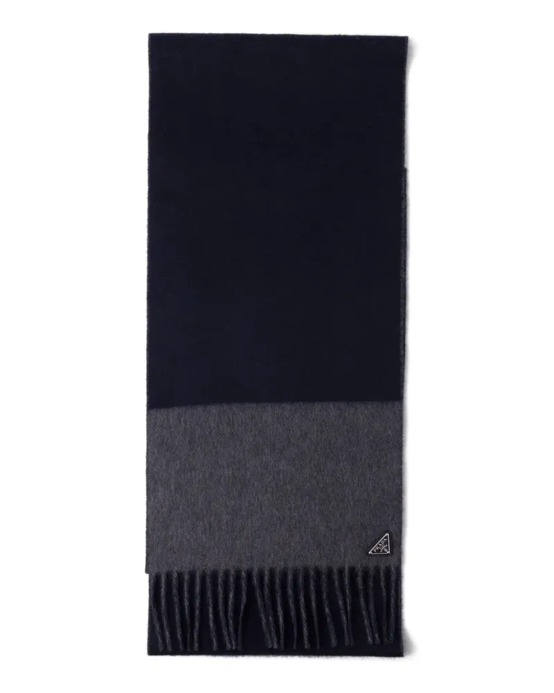 Prada Schal mit Triangel-Logo - Schwarz Schwarz
