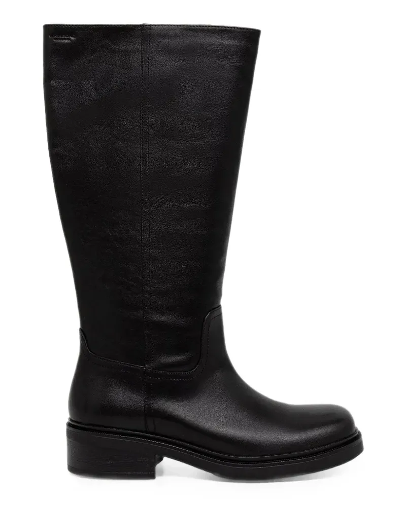 Vagabond Knielange Karlie Stiefel mit runder Kappe - Schwarz Schwarz