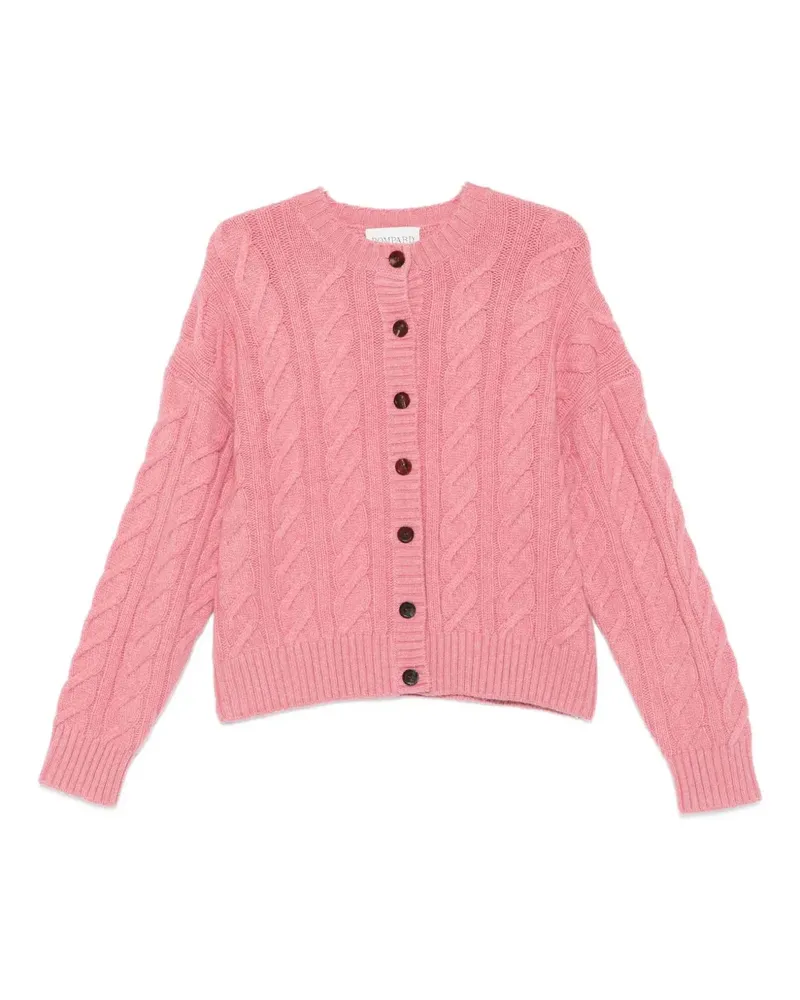 Eric Bompard Cardigan mit Zopfmuster - Rosa Rosa