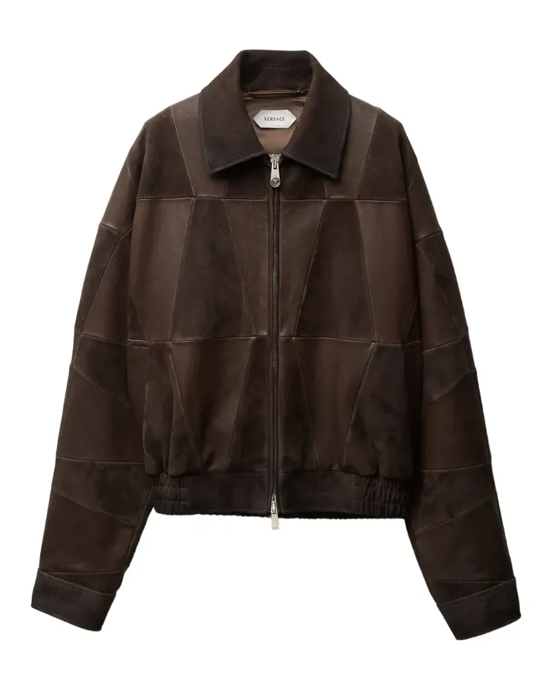 Versace Jacke im Patchwork-Look - Braun Braun
