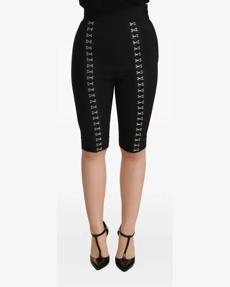Dolce & Gabbana Schmale Shorts mit Hakenverschluss - Schwarz Schwarz