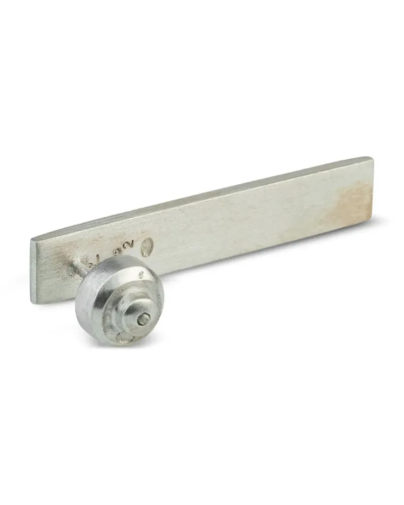 Parts Of Four Plate Ohrring aus Sterlingsilber mit Rubin Silber