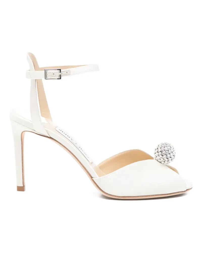 Jimmy Choo Sacora embellishment strap sandals - Weiß Weiß