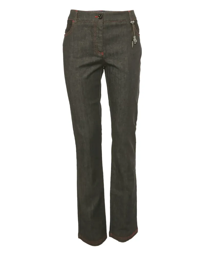 Roberto Cavalli Jeans mit Schlangendetail - Grau Grau