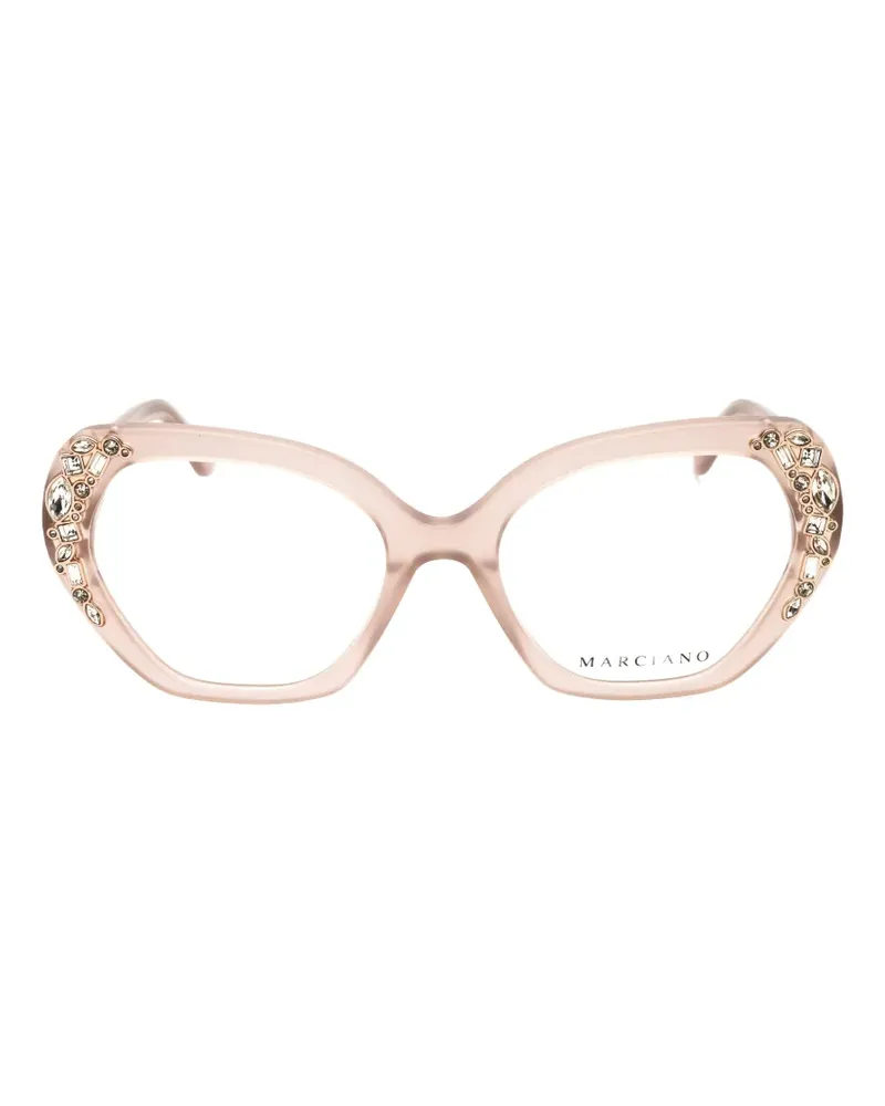 MARCIANO Los Angeles crystal-embellished cat-eye glasses - Nude Nude