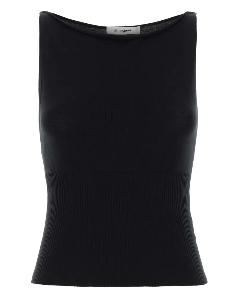 GIMAGUAS Oto ribbed top - Schwarz Schwarz