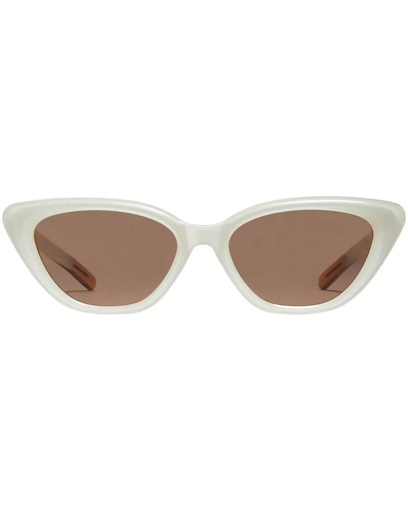 Gentle Monster Sonnenbrille mit Cat-Eye-Gestell - Weiß Weiß
