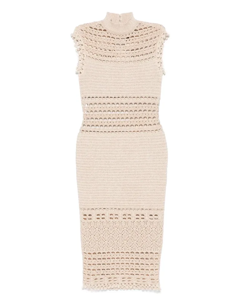 Retrofête Gehäkeltes Midikleid - Nude Nude