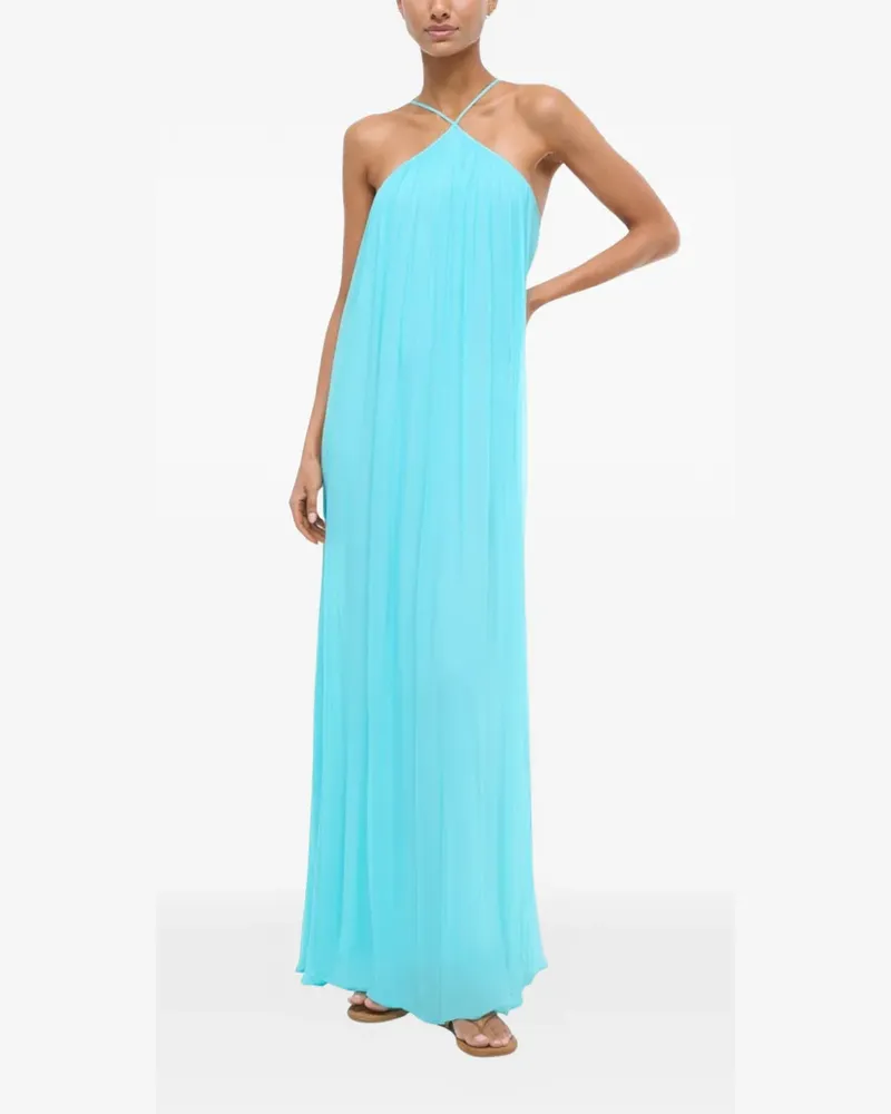 STAUD Dasha halterneck maxi dress - Blau Blau