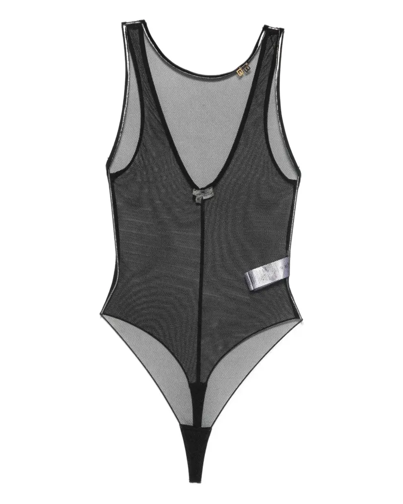 Elisabetta Franchi Ärmelloser Body - Schwarz Schwarz
