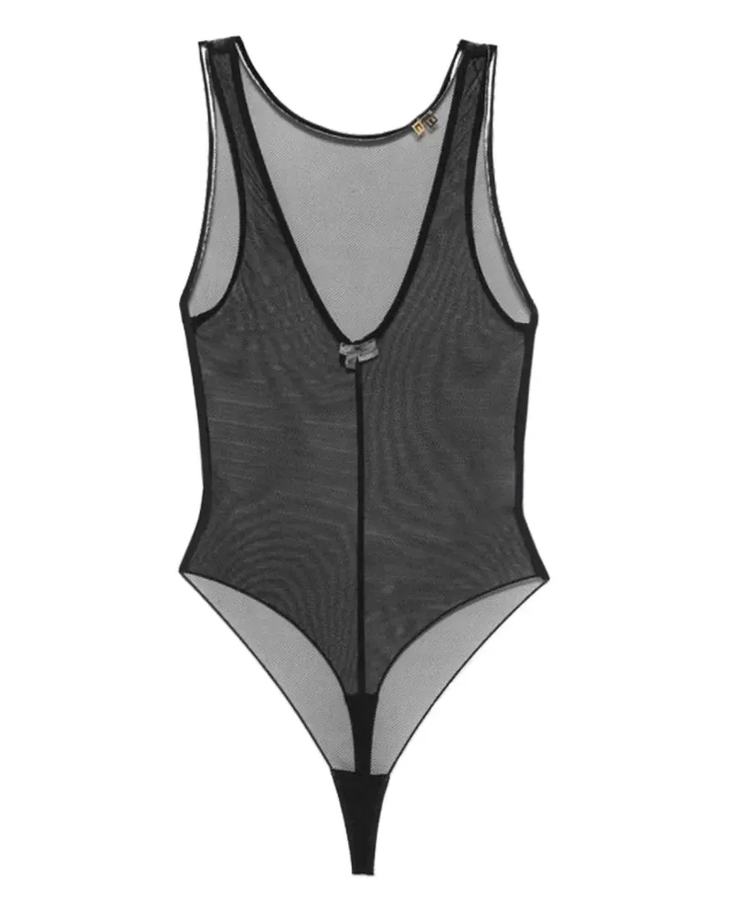 Elisabetta Franchi Ärmelloser Body - Schwarz Schwarz