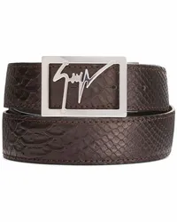 Giuseppe Zanotti logo-buckle belt Braun