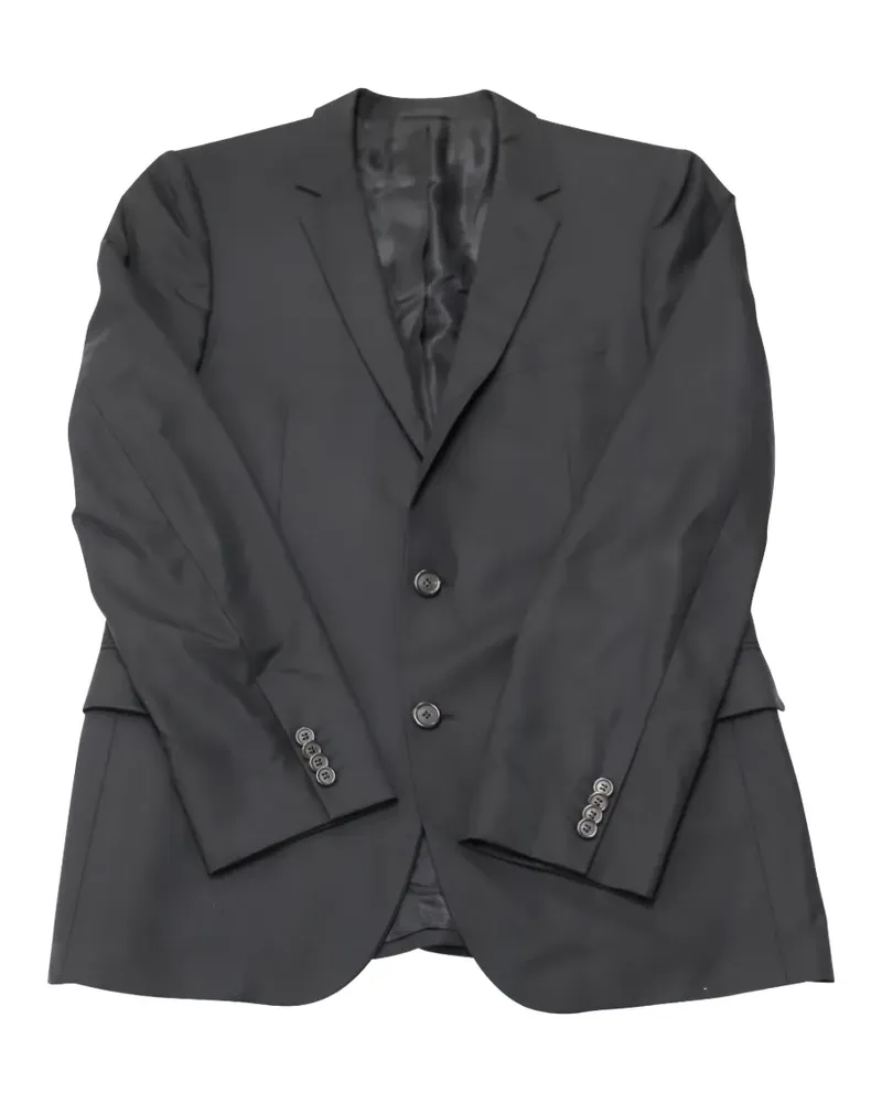 HUGO BOSS single-breasted wool blazer - Schwarz Schwarz