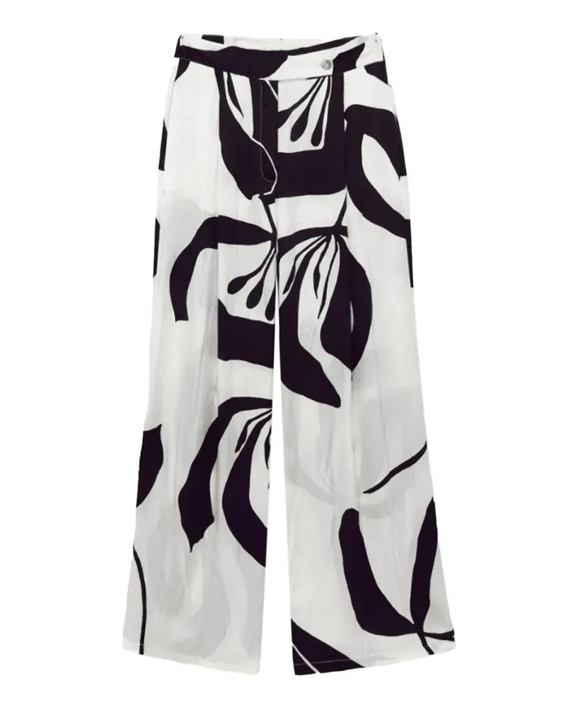 Alpha Studio print trousers - Weiß Weiß