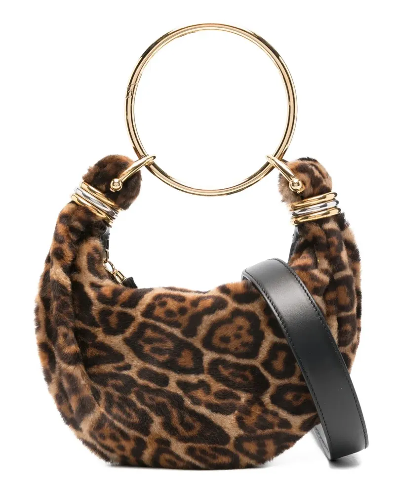 Chloé Schultertasche aus Shearling mit Armreif - Braun Braun