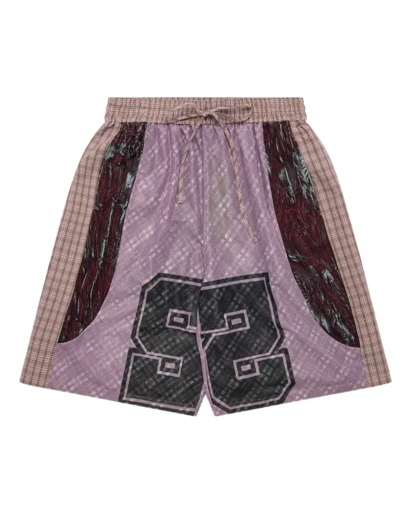 CHOPOVA LOWENA patchwork-design shorts - Violett Violett