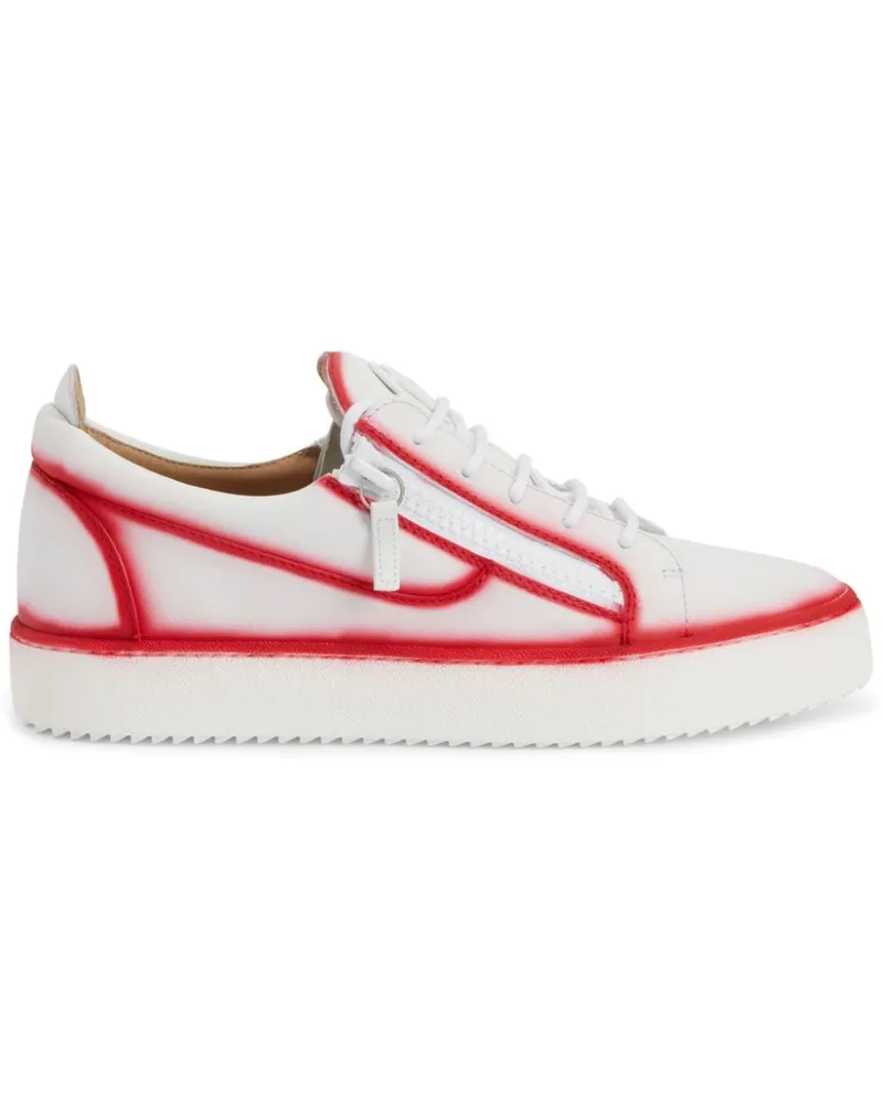 Giuseppe Zanotti Frankie Sneakers mit Nahtdetail - Weiß Weiß