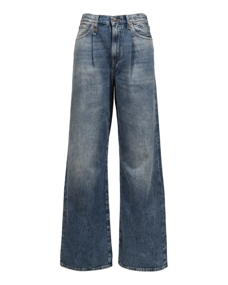 R13 Damon Jeans mit Waschung - Blau Blau