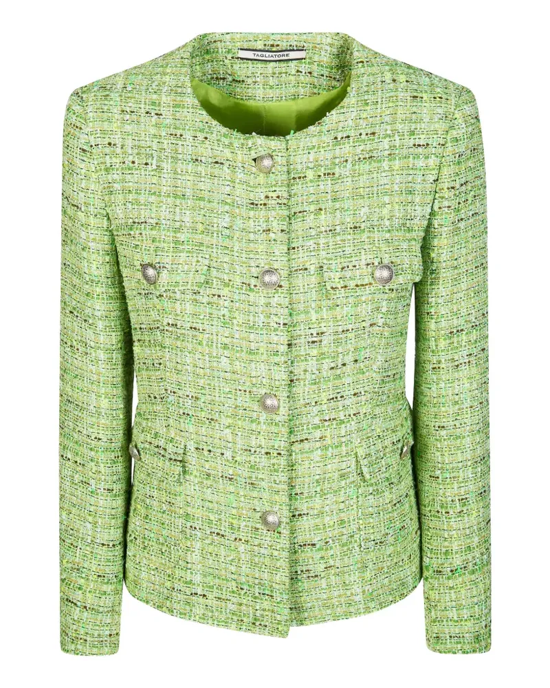 Tagliatore Jodie Tweed-Jacke mit Knöpfen - Grün Grün