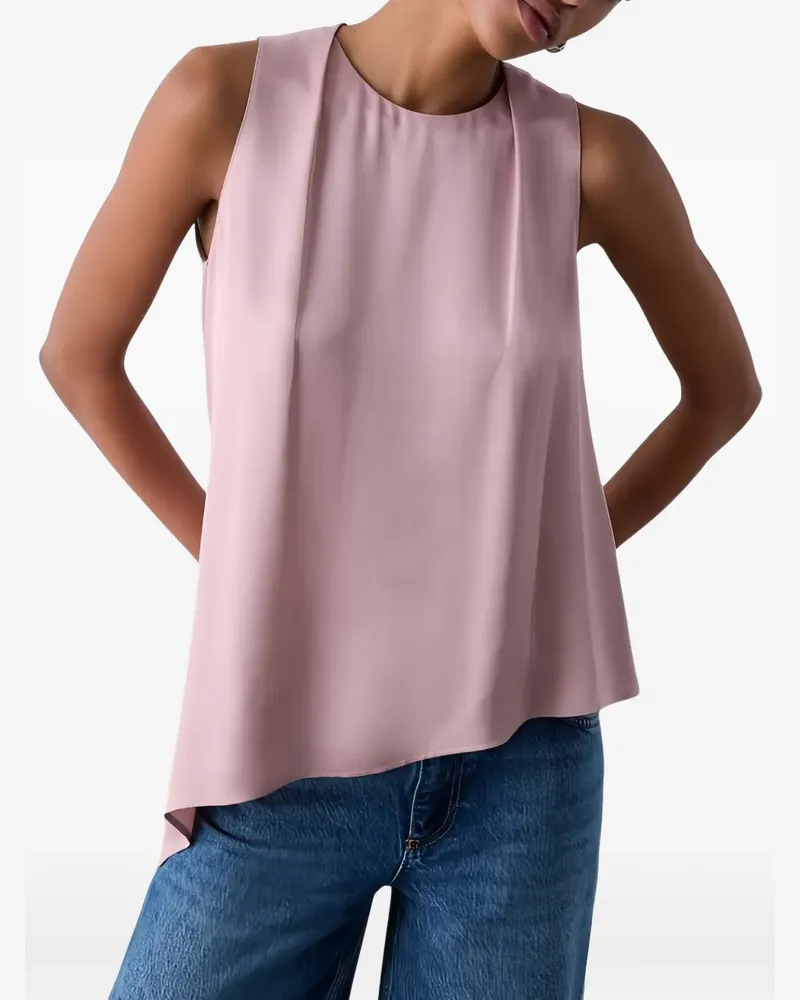 Liu Jo asymmetric satin top - Rosa Rosa