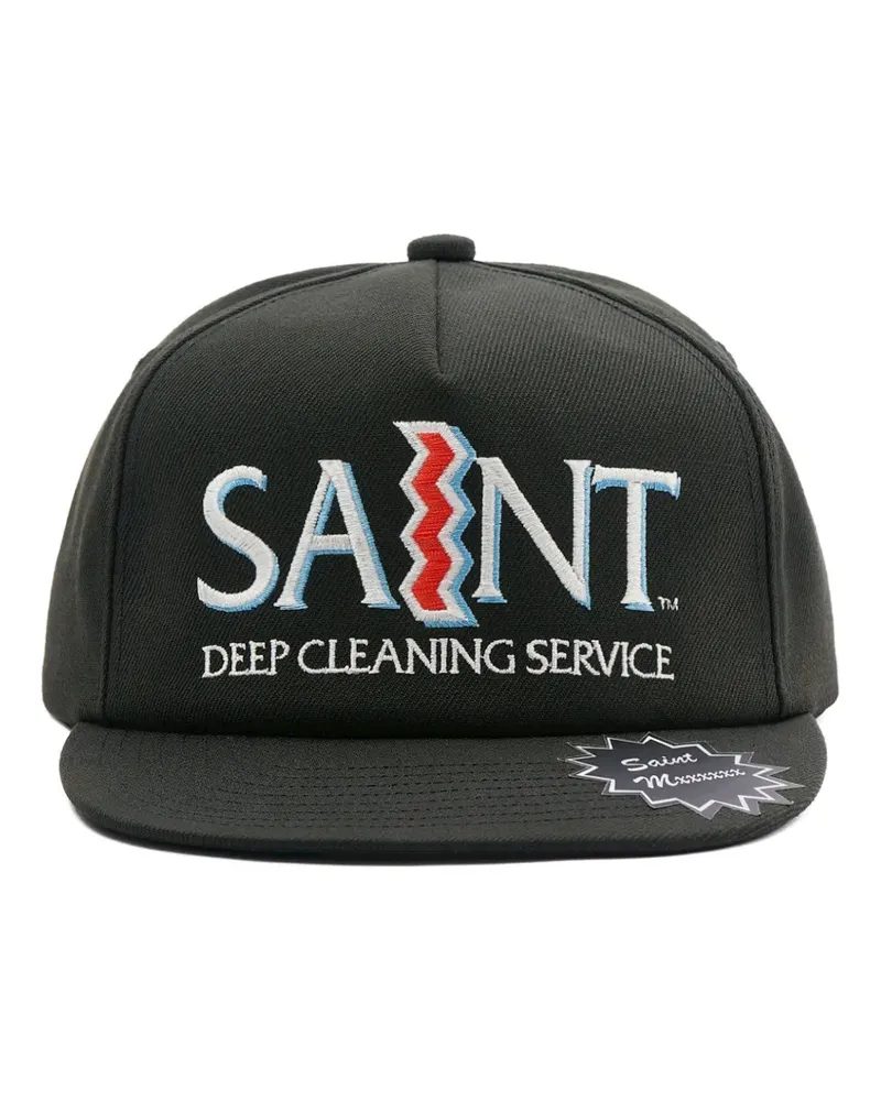 SAINT MXXXXXX logo-embroidered baseball cap - Schwarz Schwarz