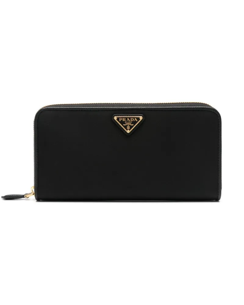 Prada ECONYL® Portemonnaie mit Triangel-Logo - Schwarz Schwarz