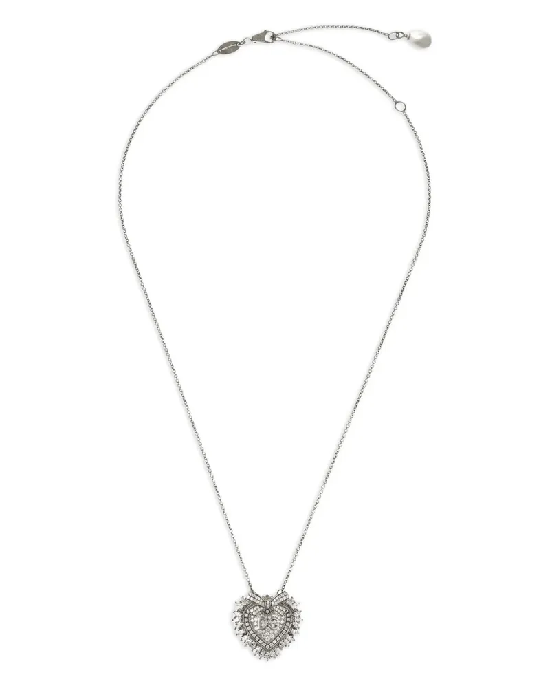 Dolce & Gabbana Devotion Halskette mit Diamanten - Silber Silber