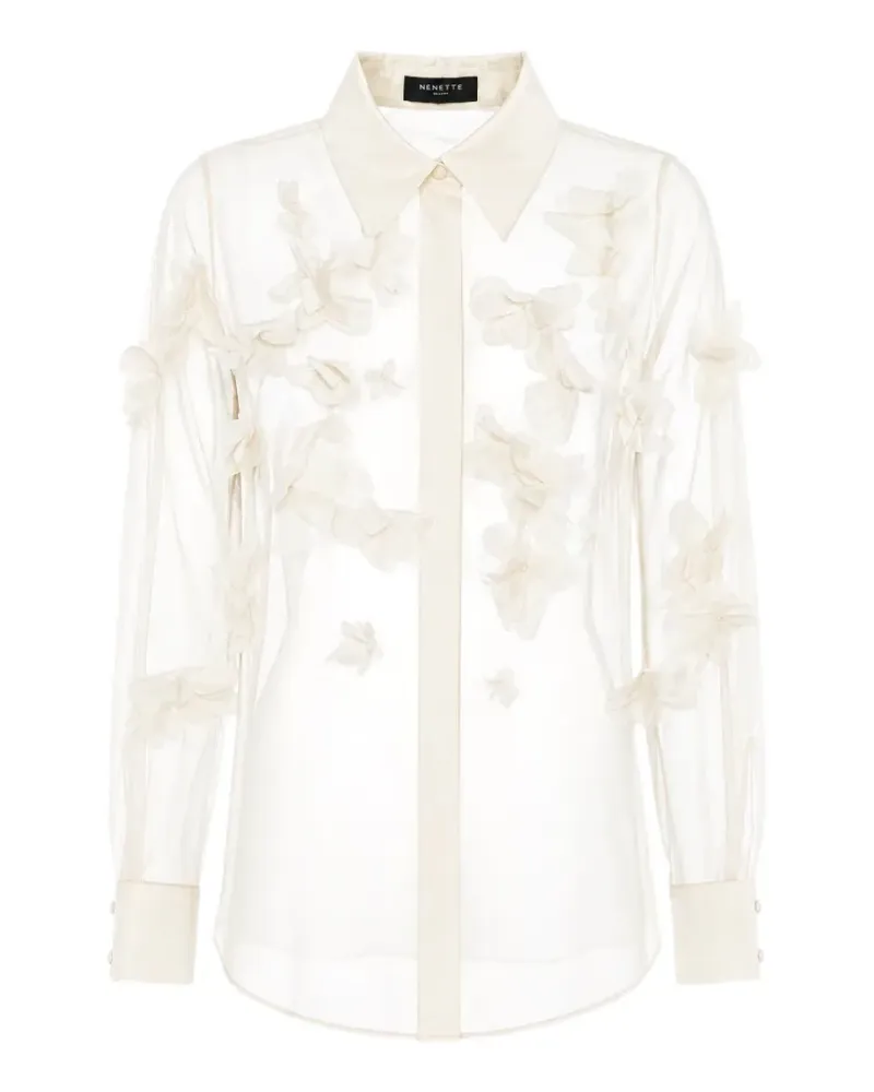 NENETTE Semi-transparentes Frosty Hemd - Nude Nude