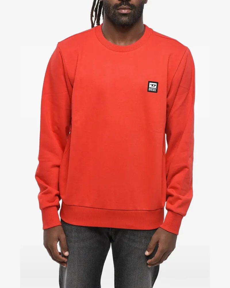 Diesel logo-patch sweatshirt - Rot Rot