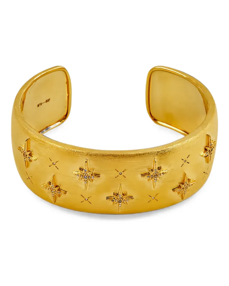 MYA BAY Awesome diwali star-motif crystal-embellished cuff bracelet - Gold Gold