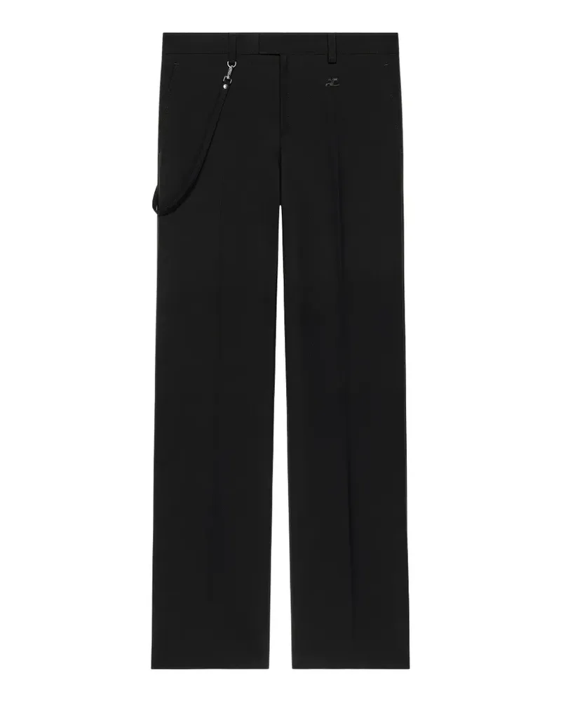 Courrèges Hose mit Logo-Stickerei - Schwarz Schwarz