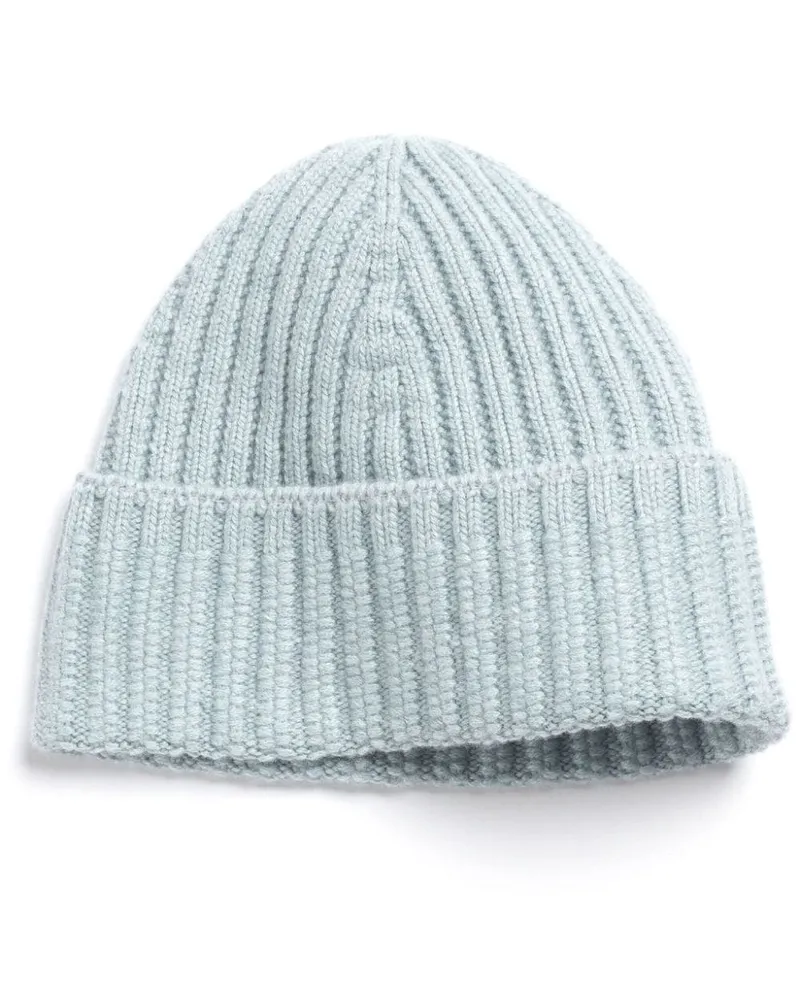 Barrie Gerippte Beanie aus Kaschmir - Blau Blau